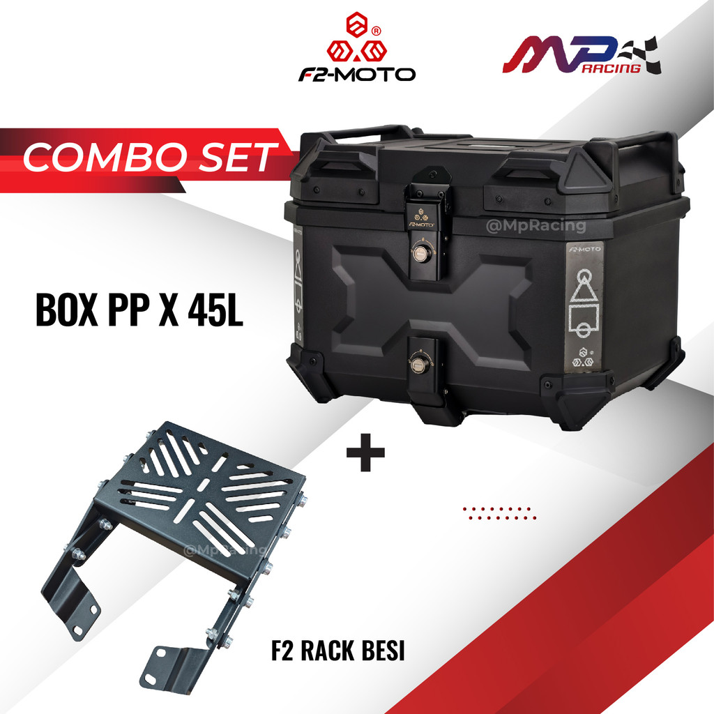 COMBO SET F2-MOTO PREMIUM PP BOX + F2 Rack Lipat Y15/Y16/LC135/RSX ...