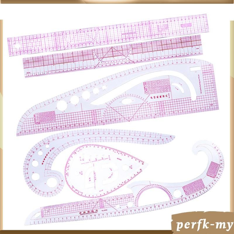 [PerfkMY] Clothes Fashion Ruler, 6Pcs French Metric Ruler Curve Curved ...