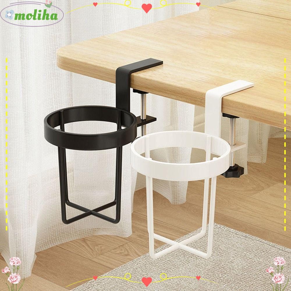 MOLIHA Desk Cup Holder, Portable Anti Spill Cup Storage Rack, Punch ...