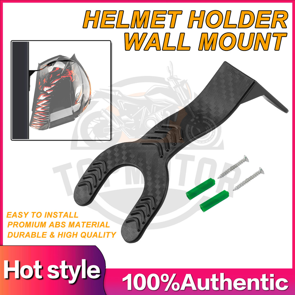Motorcycle Helmet Hanger Wall-Mount Helmet Rack Multipurpose Hook ...