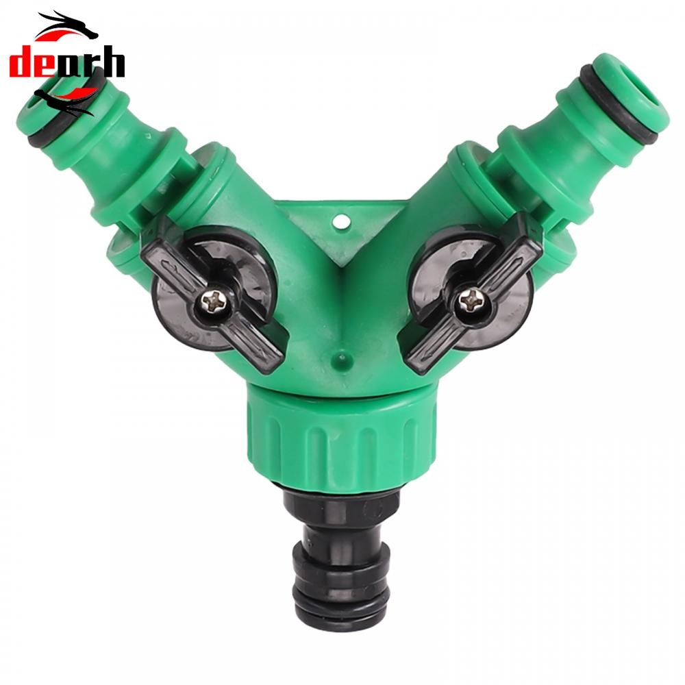Water Quick Connector 2 Way Accessory Adapter Garden Hose Pipe Splitter ...