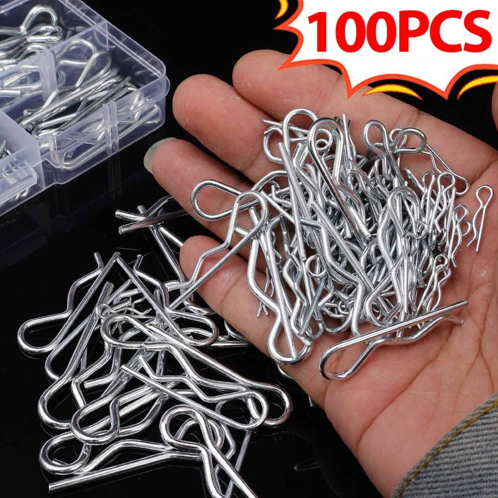 100Pcs Multipurpose R Type Positioning Safty Pin Boxed M1-M3.5 Metal ...
