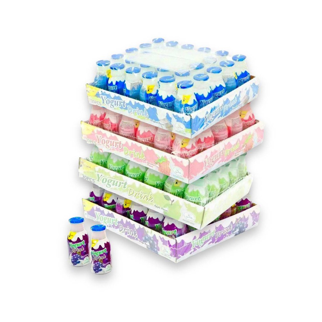 (ALIBABA) 4 Flavor Yogurt Drink (Original / Grape / Strawberry / Apple ...