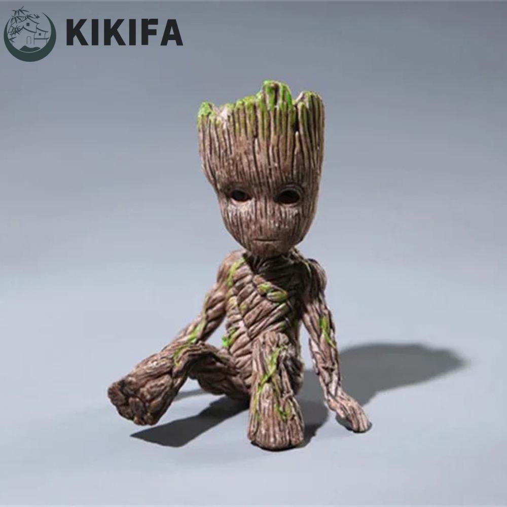 KIKIFA Tree Man Groot Figure Toys Model Doll Avengers Sitting Mini ...