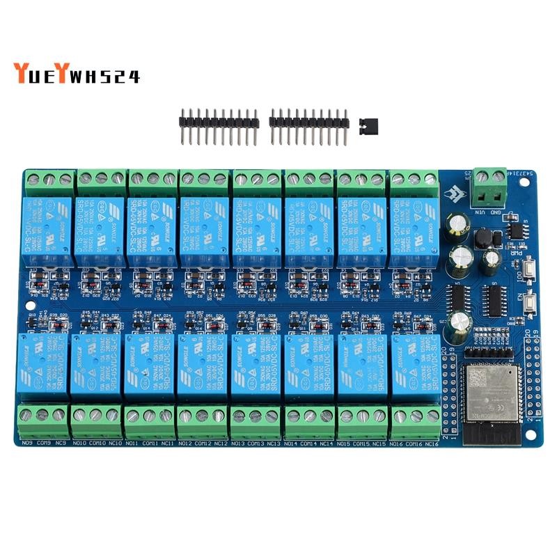 16 Channel Relay Module DC5-12V Power Supply ESP32 Development Board ...