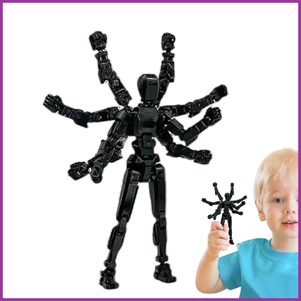 Motion Figure with Joints Movable Full Body Figure with Eight Arms ...