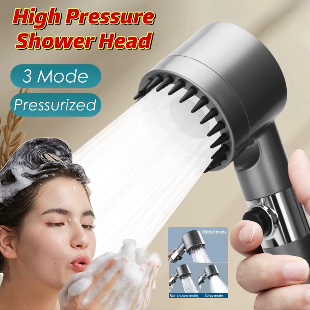 4 In 1 Massagable High Pressure Shower Head With Filter 3 Mode Water ...