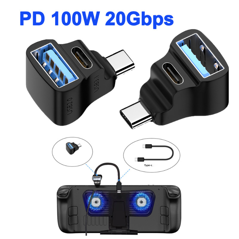 1 To 2 USB-C Adapter Converter for Steam Deck/Switch 20Gbps 8K 60HZ PD ...