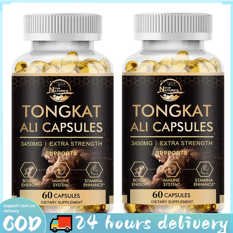 120 Capsule Tongkat Ali Extract Strong Capsules Natural Supplement ...