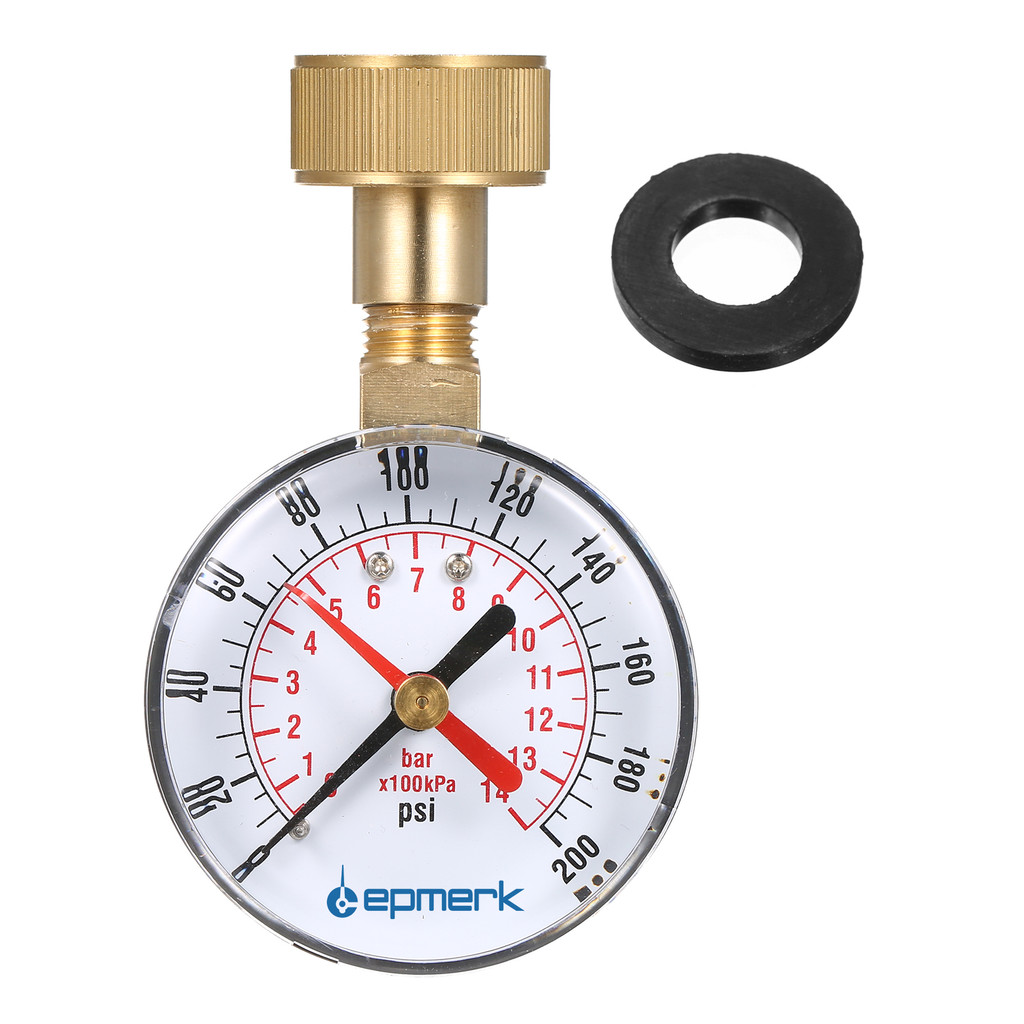 Manometer Lepmerk 2- 1/2'' Pressure Gauge Water Pressure Test Gauge 3/4 ...