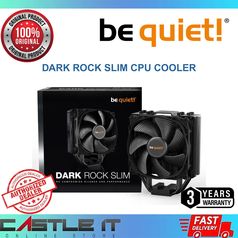 BE QUIET! Dark Rock Slim CPU Cooler BK024 Silent 120mm Fan Support ...