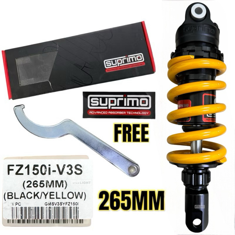 SUPRIMO MONOSHOCK 265MM R15 FZ150 V1-V3 FZ150I FZ 150 MT15 MONO SHOCK ...