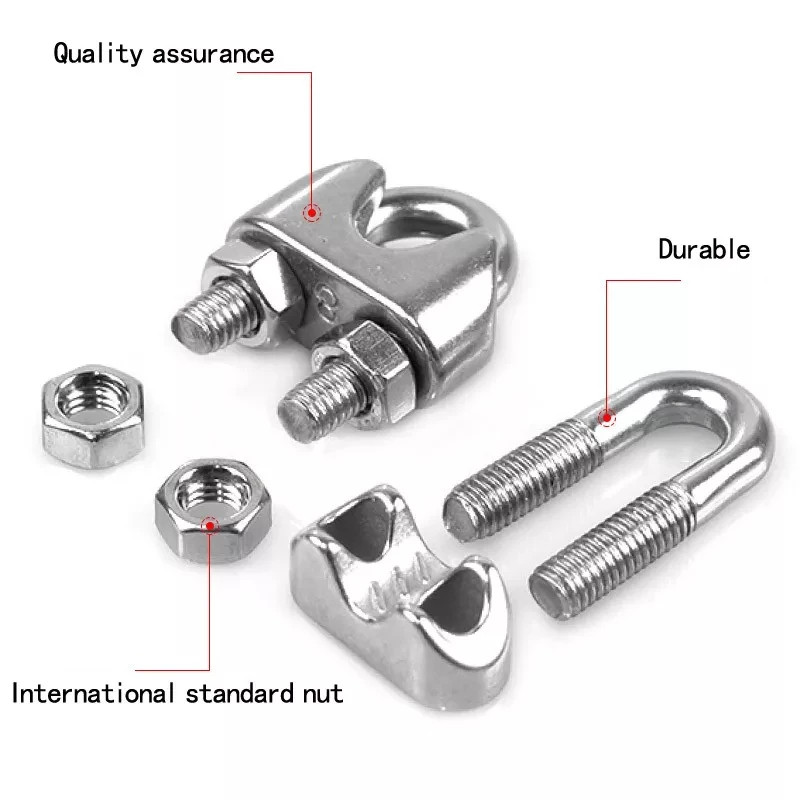 (M2-M10) Wire Rope Clip Stainless Steel 304 Cable Clip M2 / M3 / M4 ...