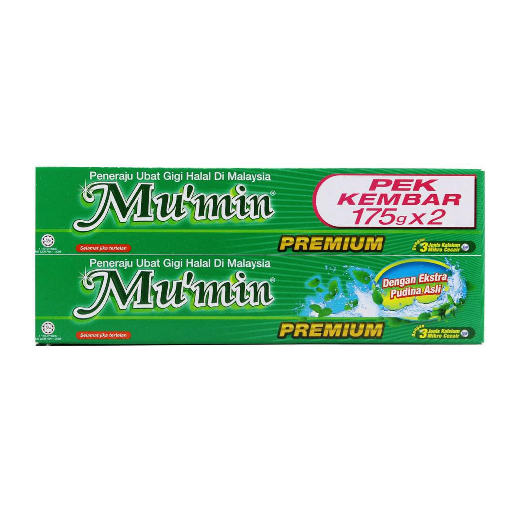 Ubat Mu'min Premium Natural Mint Toothpaste (2 x 175g) | Shopee Malaysia