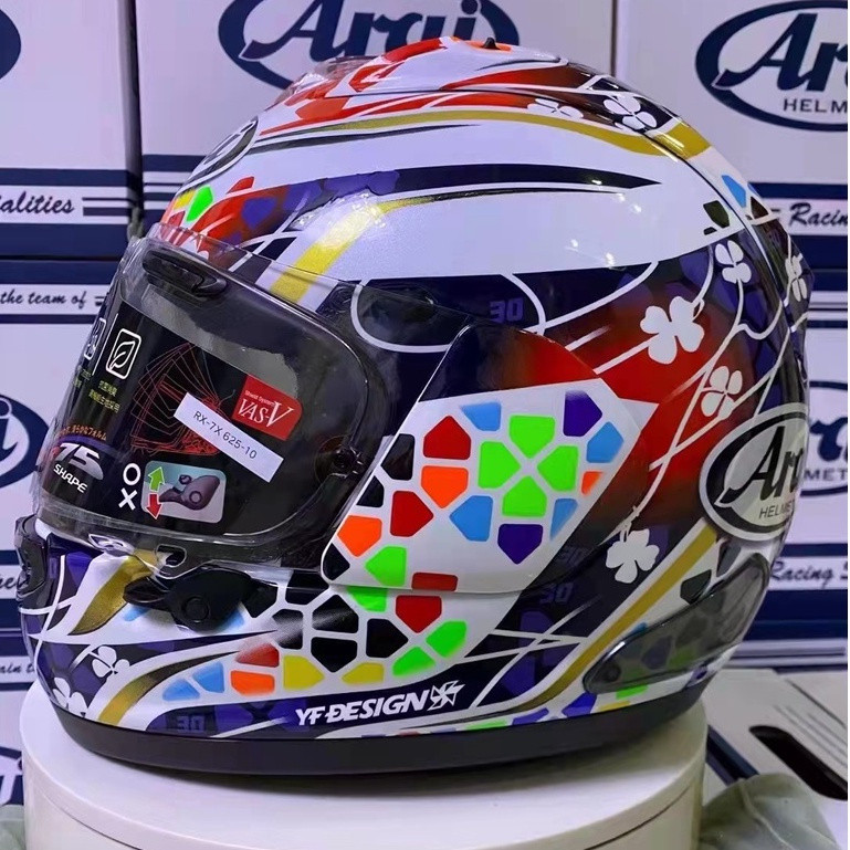 【2024new】 medium and 1:1 motorcycle riding Crystal fiberglass Arai rx7x ...