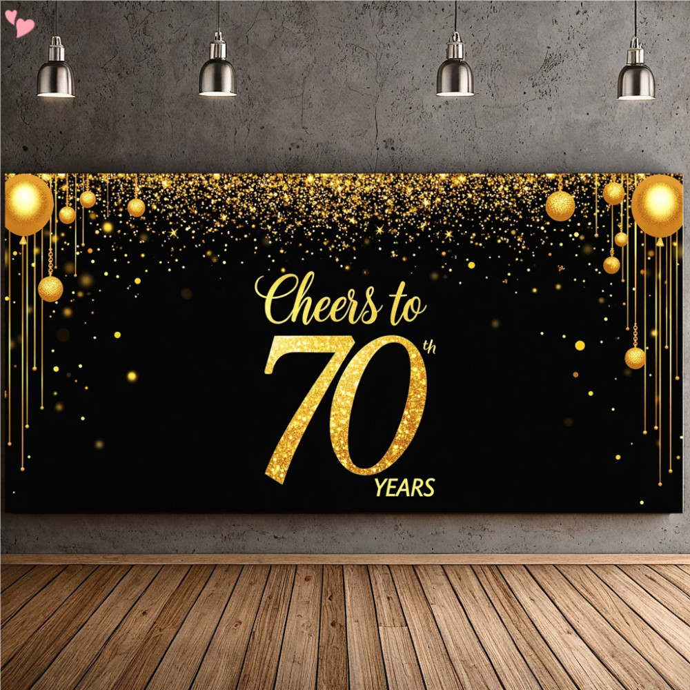 40 Stück 70. Geburtstag Becher – Gold & Schwarz, 8oz (227 Ml) Für Partys & Feiern