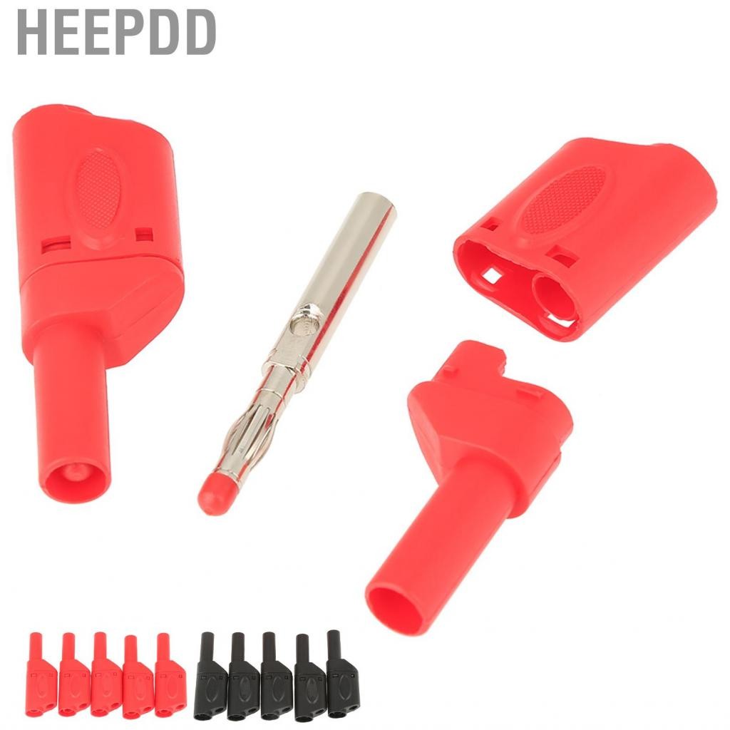 HEEPDD 10Pcs Stackable Banana Plugs Connectors Red/Black Insulated ...