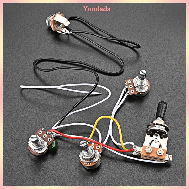 Jeu De Câblage Pour Guitare Électrique - 3 Way Switch, 1 Volume, 1 Tone, Pots 500K