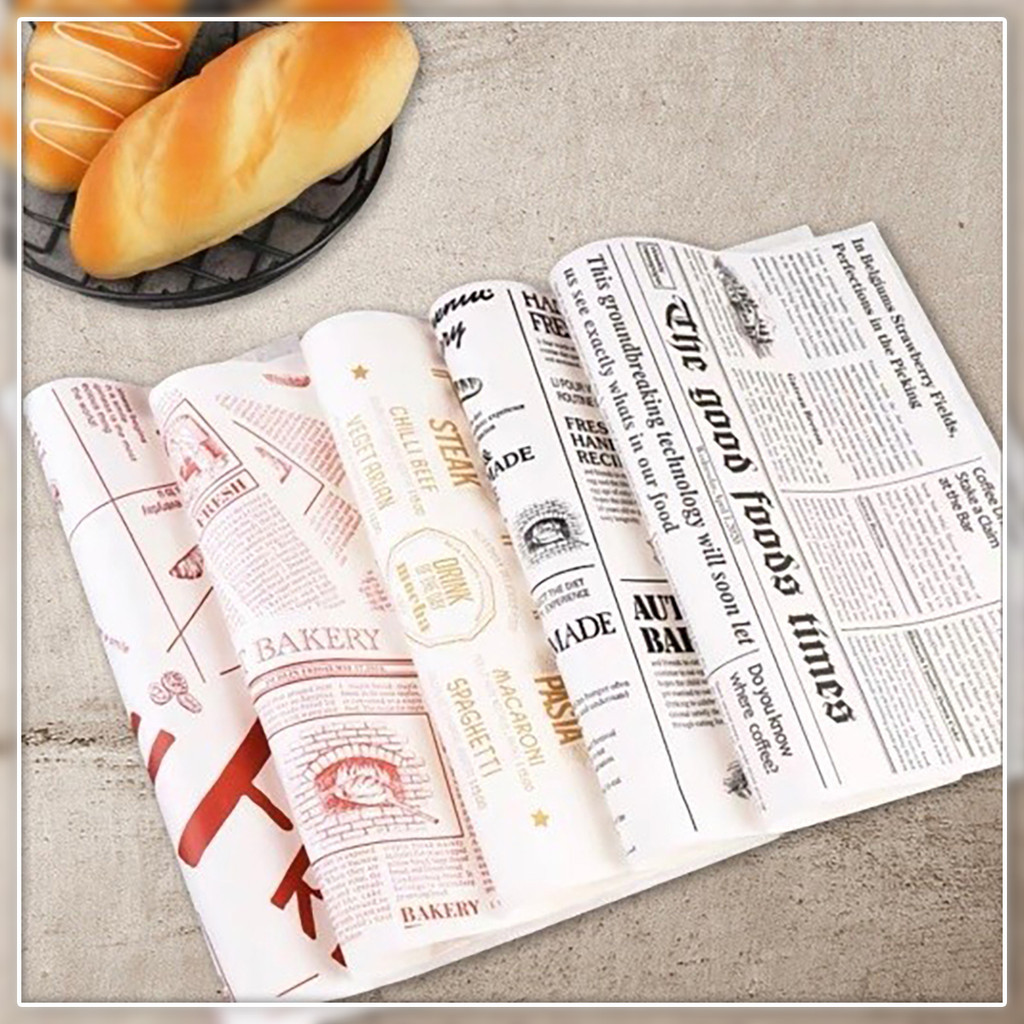 Spot Local Delivery 50pcs Sandwich Paper Food Wrapping Toast Food Wrap ...