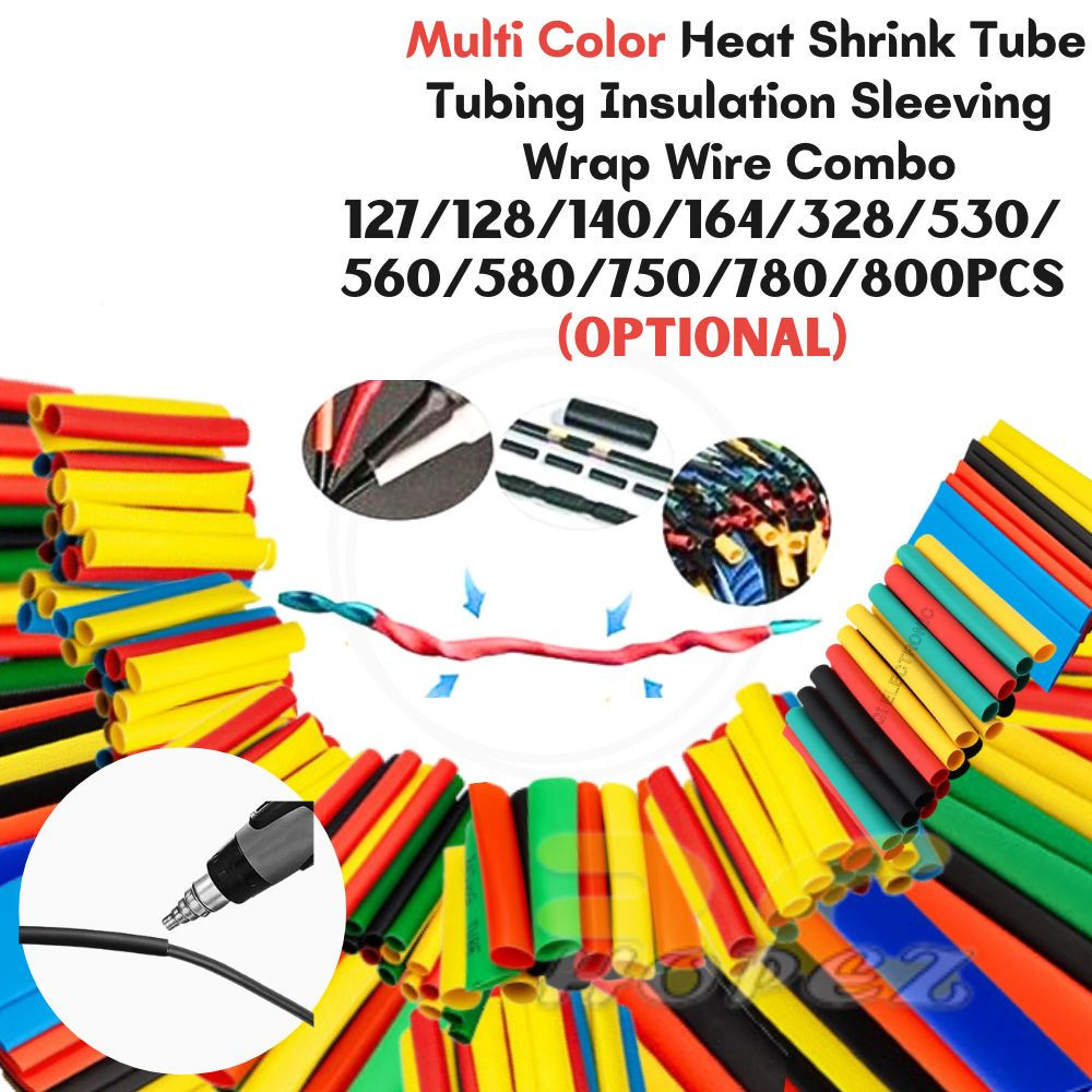 Multi Color Heat Shrink Tube Insulation Sleeving Wrap (127/128/140/164 ...