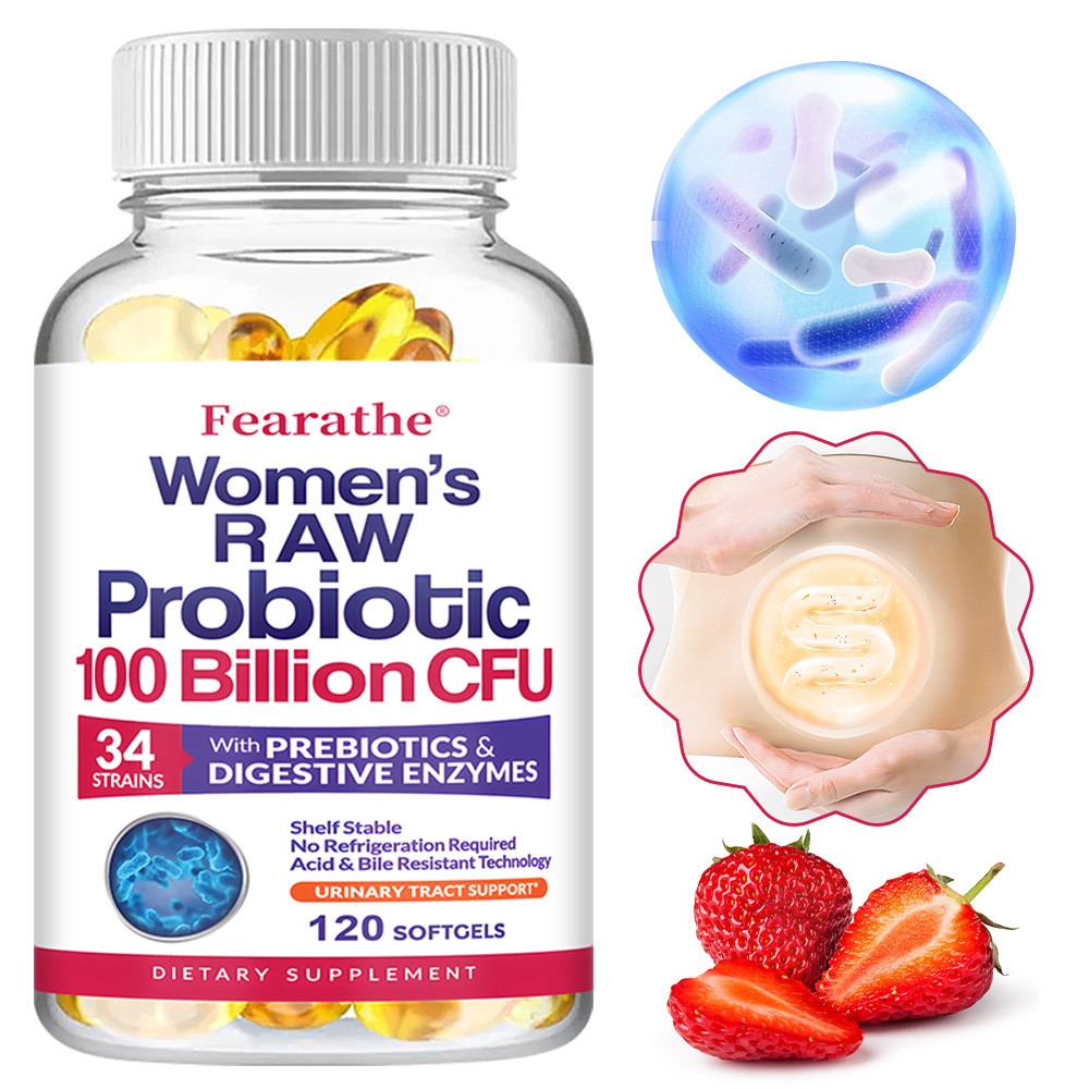 Fearathe Women's Raw Probiotic Supplements 100 Billion CFU-Contains ...