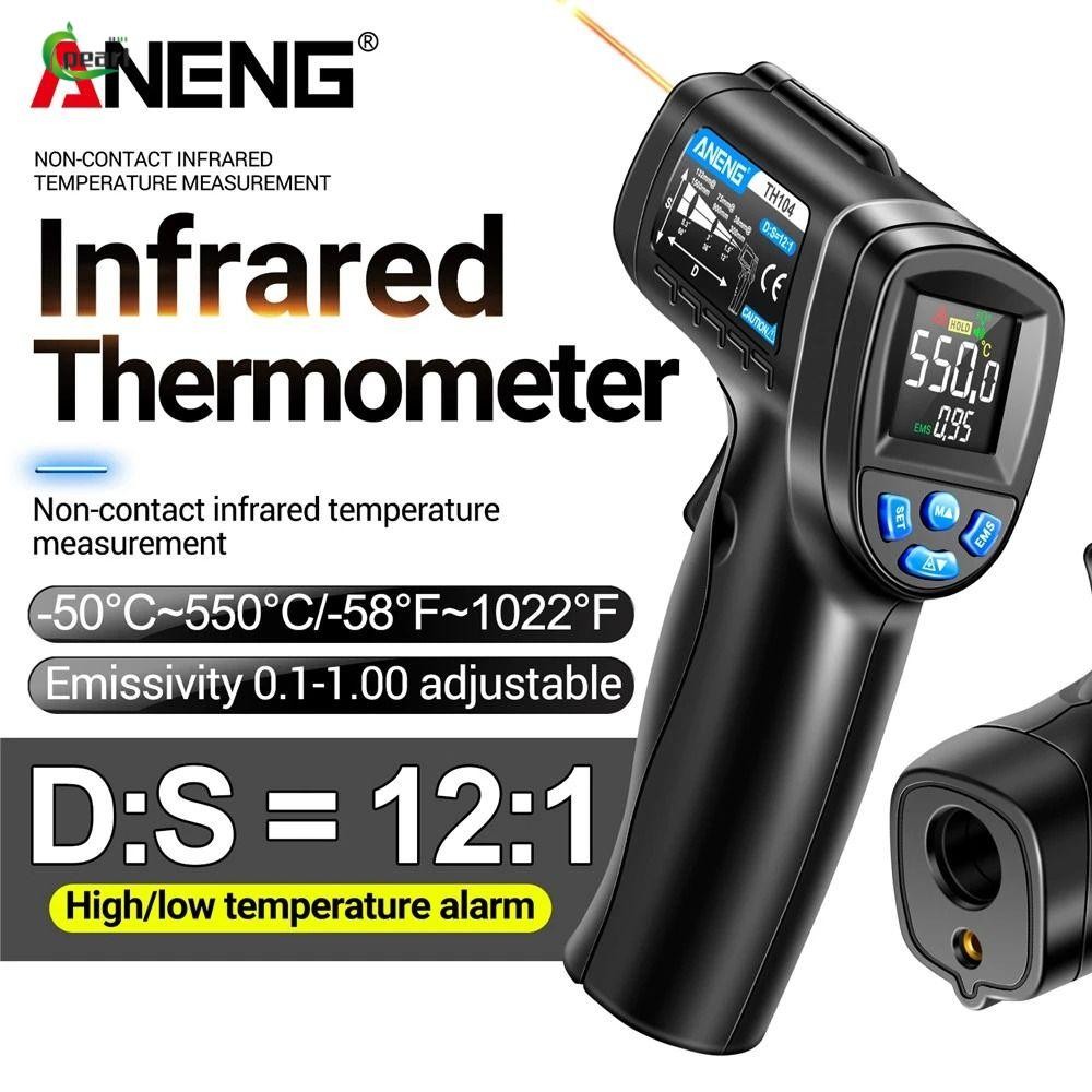 PEARL IR Infrared Thermometer Pyrometer Meter ANENG TH104 Handheld IR ...