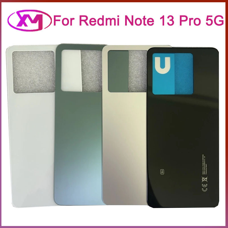 For Xiaomi Redmi Note 13 Pro 5G Battery Cover Back Glass Panel Rear ...