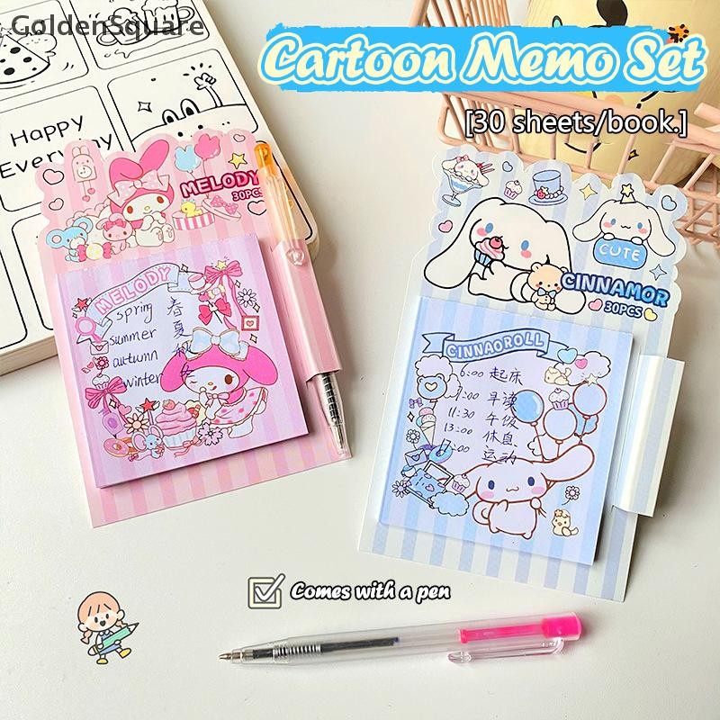 GG 1Set Kawaii Cute Anime Notepad Cartoon Planner Sticker Portable Note ...