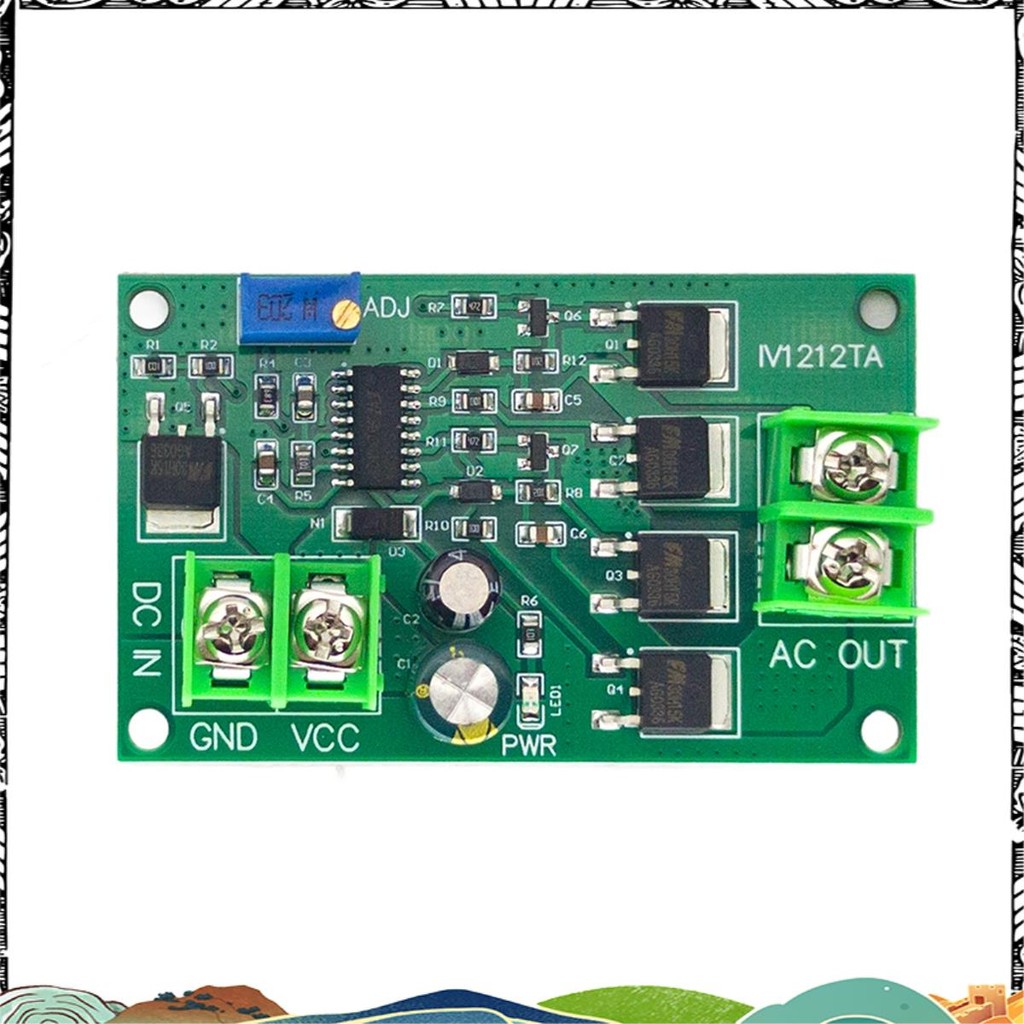 200W DC 12V to AC 12V Inverter 50Hz Square Wave Signal Generator Module ...