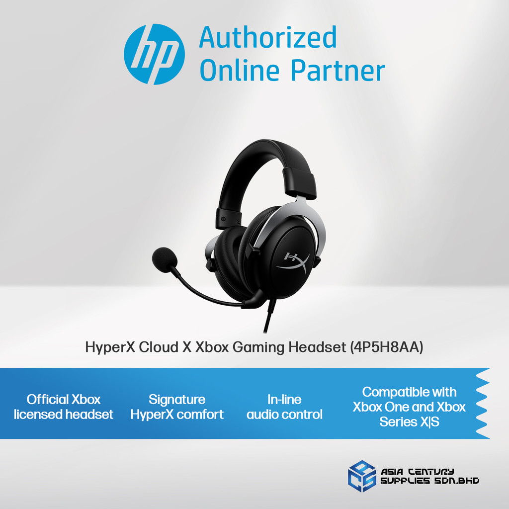 HyperX Cloud X Gaming Headset (Black-Silver) for Console Xbox - 4P5H8AA ...