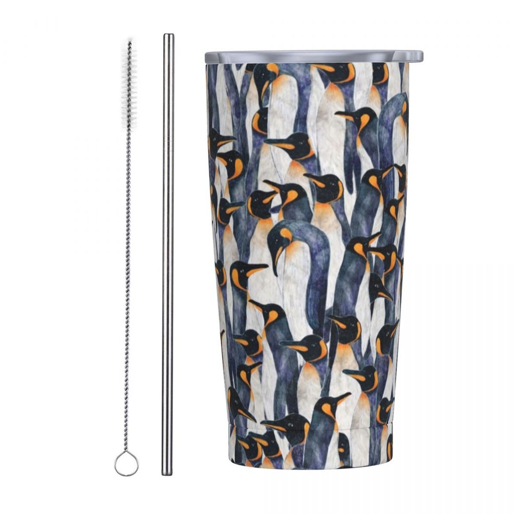 34HD I Just Freaking Love Penguin Tumbler - 40oz Vacuum Insulated Cup With Handle & Straw, Perfect Penguin Lover Gift - View #5