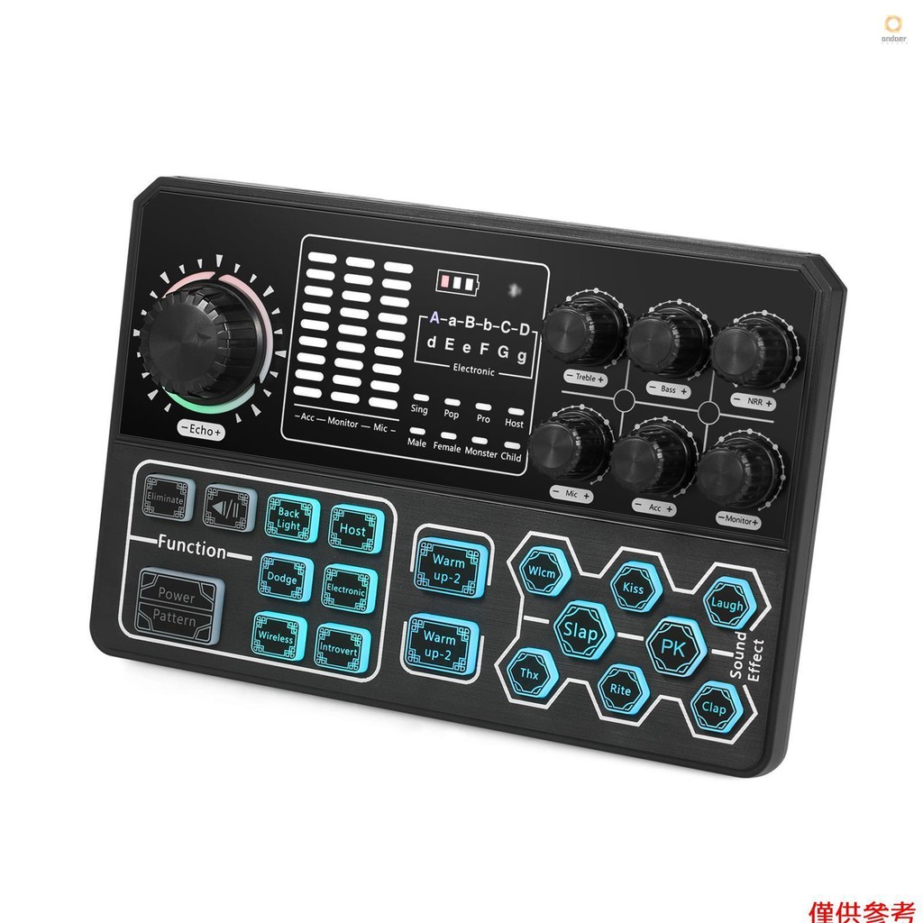 Live Sound Card External Voice Changer Audio Mixer BT Sound Mixer Board ...