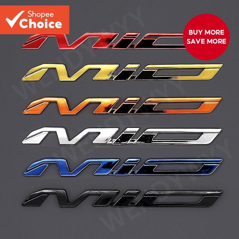 2pcs MIO Motorcycle sticker decels MIO electroplating car logo For ...