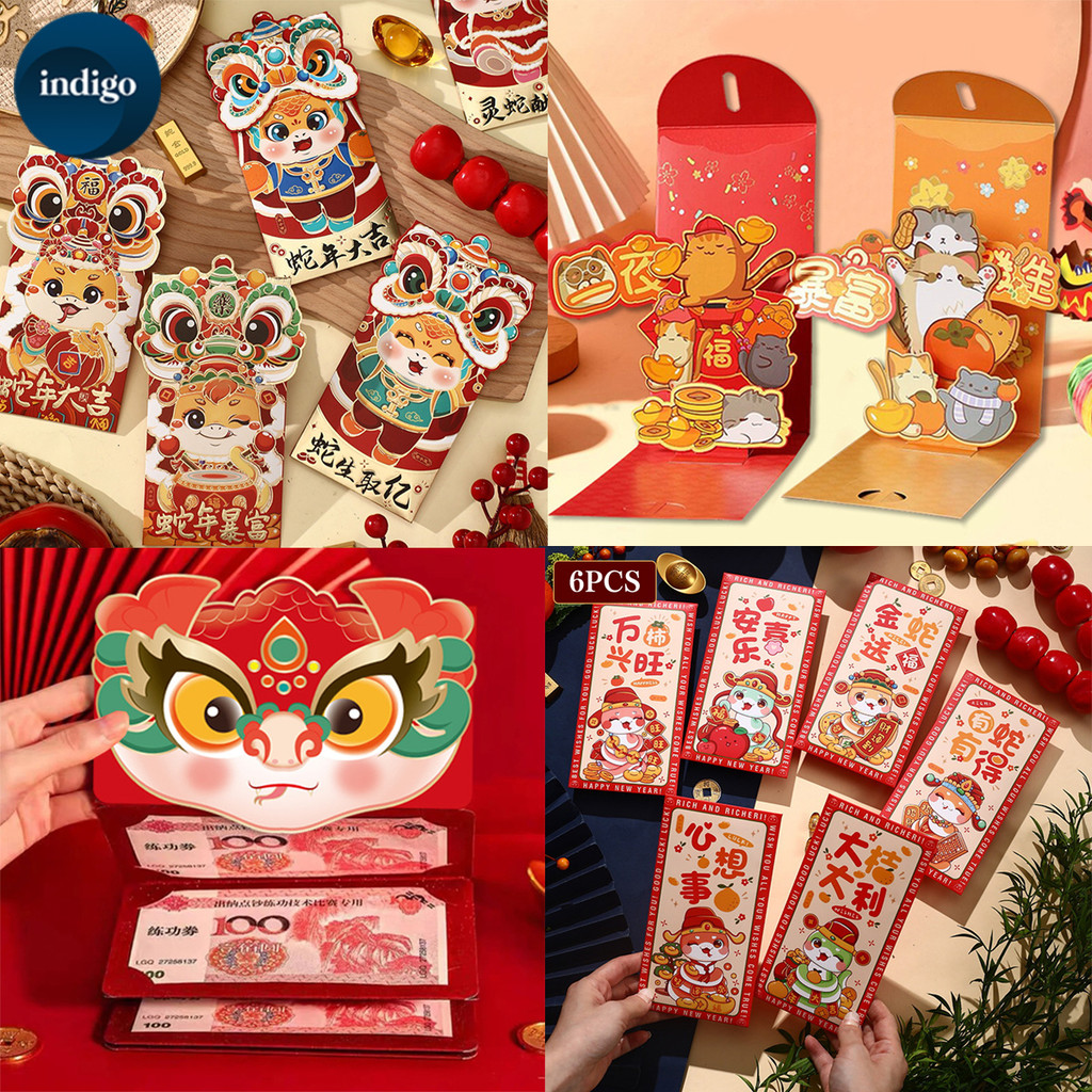 2025 Snake Year Red Packet Angpao Angpow Angpau 新年蛇年烫金红包袋 利是封 红包封 折叠红包 ...