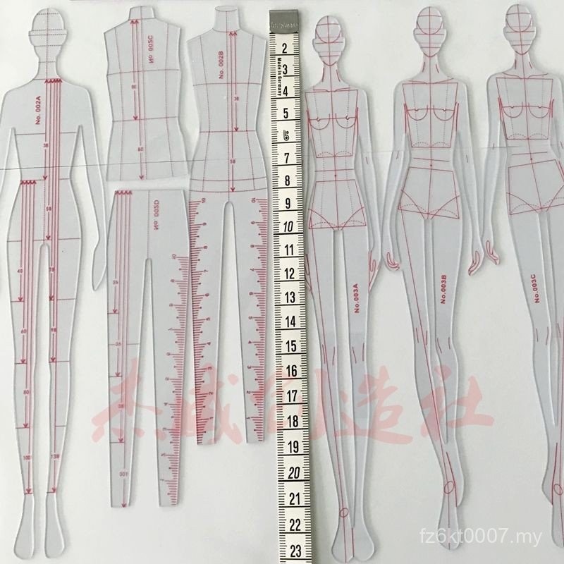 Female-Shaped Clothing Fashion Painting Human Body Scale Tool Ruler ...