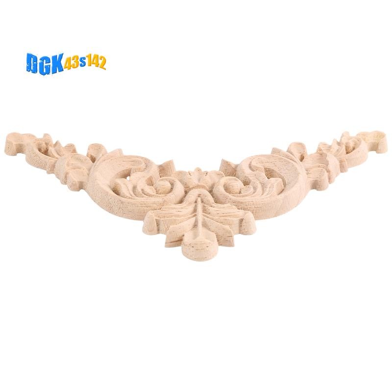 B-Style Unpainted Wood Carved Corner Onlay Applique - Furniture & Home Decor Accent Piece 9 thumbnail image