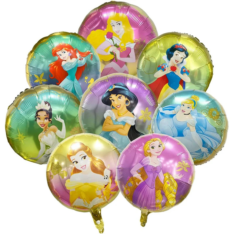 8 Pcs Princess Foil Balloons Set 18 Inch Princess Helium Glob Baby ...