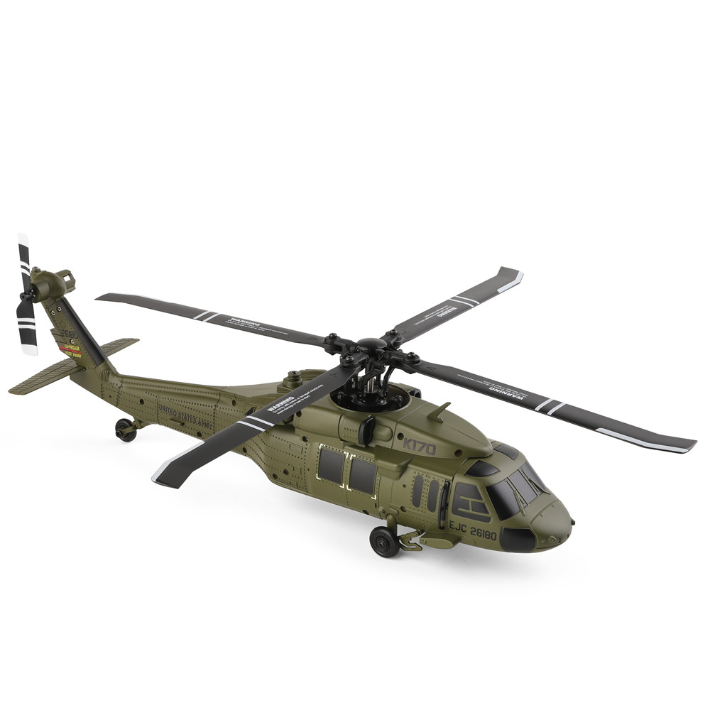 Wltoys K170 RC Helicopter UH-60L Black Hawk Dual Brushless 6-Axis Gyro ...