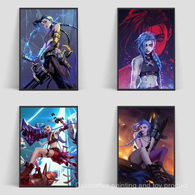 League of Legends Arcane Jinx Game Poster Home Decor Posters for Wall ...