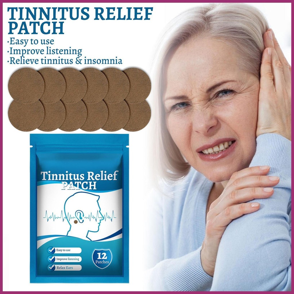 Tinnitus Relief for Ringing Ears Tinnitus Ear Patches 12 pcs Ear Patch ...