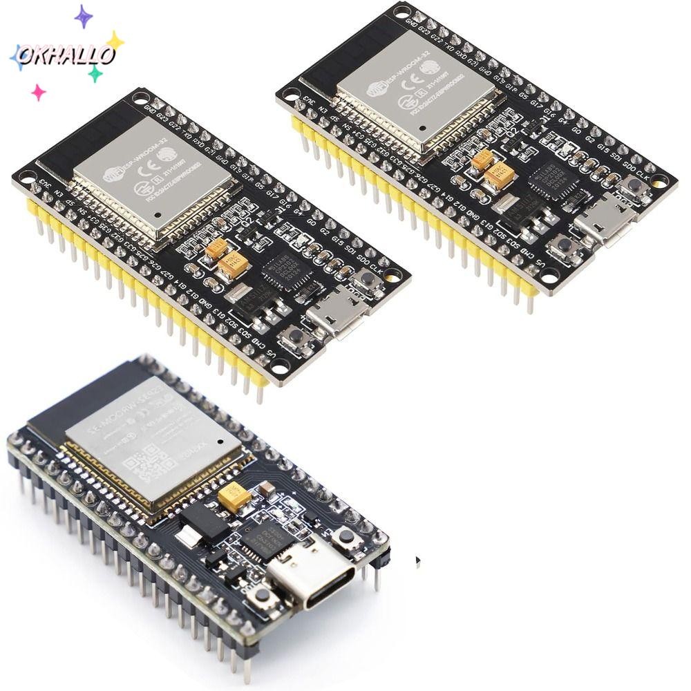 OKHALLO ESP32 ESP-32S Development Board, Dual-Mode WiFi + Bluetooth ESP ...