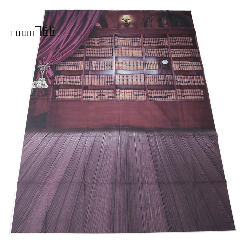 Vintage Library Books Wooden Floor Photography Backdrops Photo Props ...