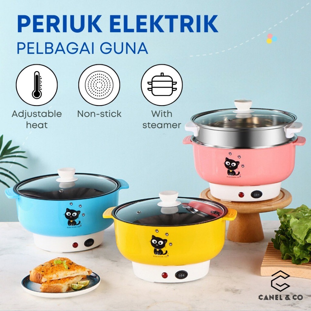 2.2.6L Non Stick Electric Multifunction Cooker Multi Steamboat Rice ...