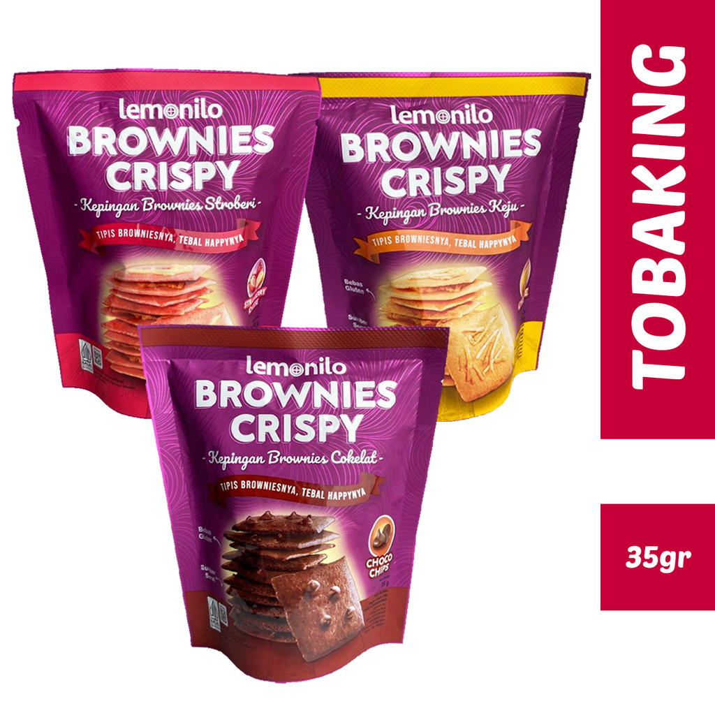 Lemonilo Brownies Crispy Chocolate Choco Chips Strawberry Cheese Biskut ...