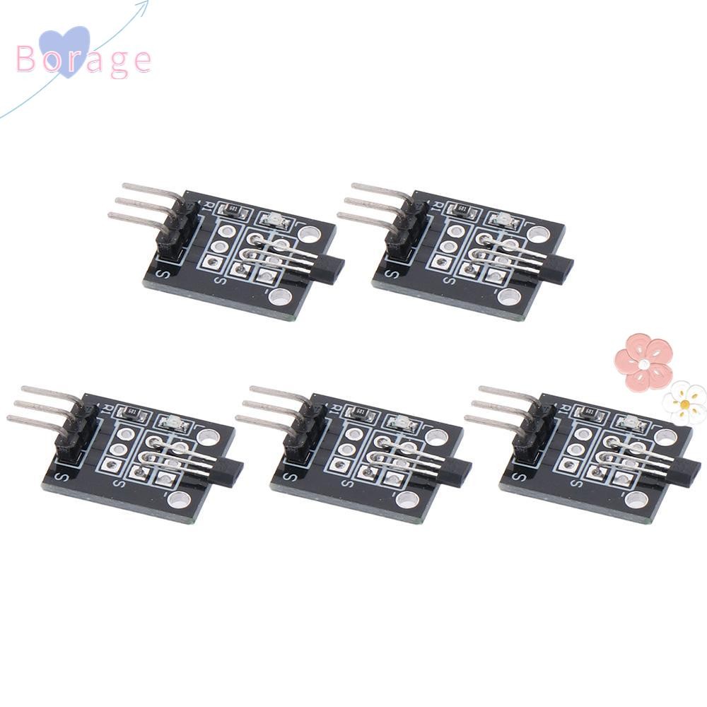 BORRAONE 5pcs Hall Magnetic, KY-003 DC 5V Sensor Module, hall effect ...