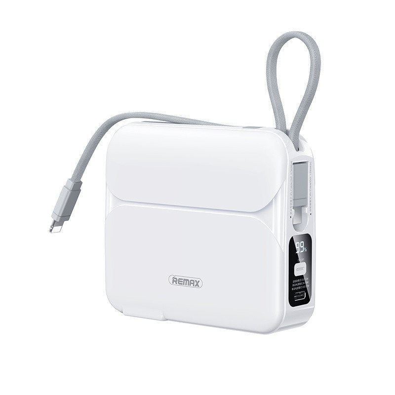 R REMAX 2,000mAh Power Bank with Plug 27W Fast Charge Comes with Dual ...