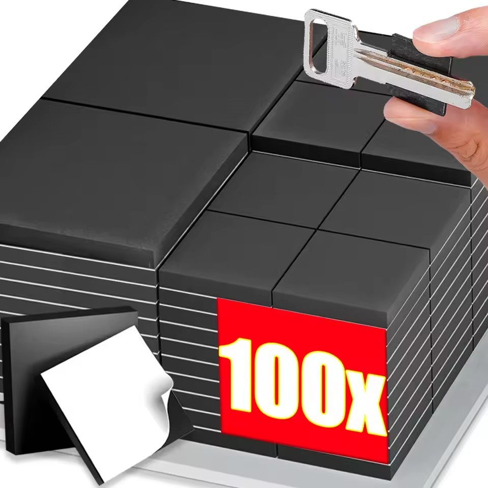 100Pcs Self-adhesive Magnetic Sheet - Round/Square Magnet Stickers ...