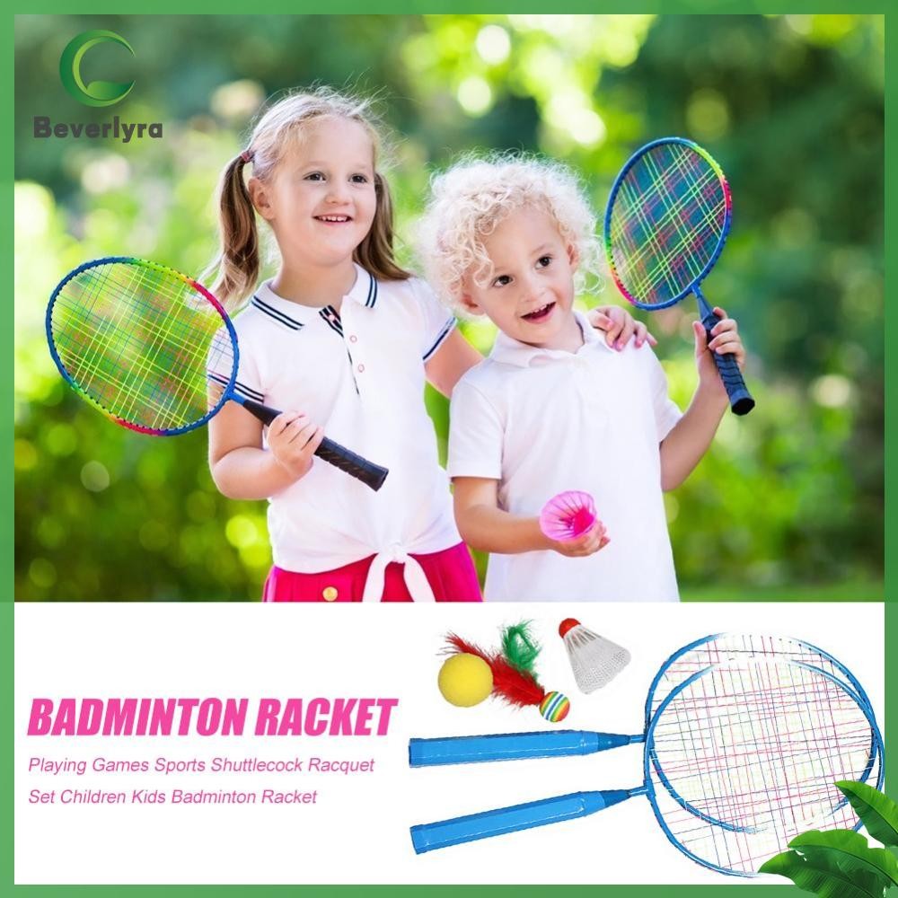 Bv 1 Pair Kid Badminton Rackets Sports Badminton Racket with 3 ...