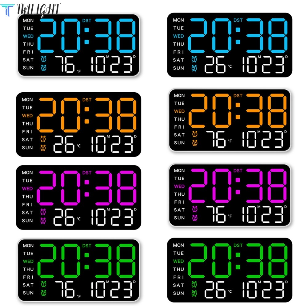 READY STOCK| Digital Wall Clock Temperature Date Week Display Table ...