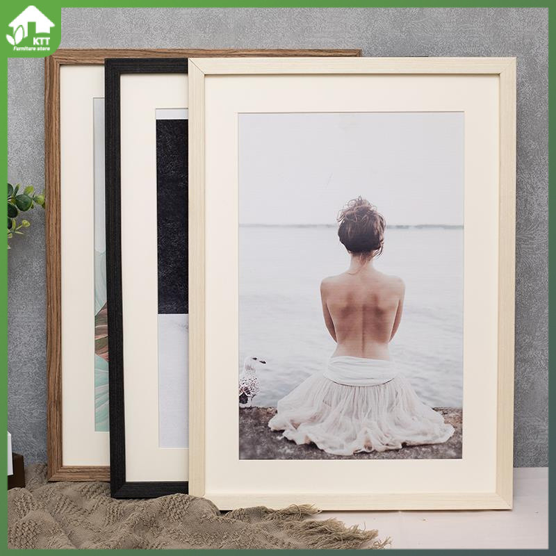 KTT Wooden Photo Frame 4R 5R 6R 8R A3 A4 Poster Frame Puzzle Photo ...